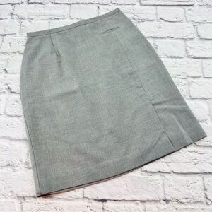 Vintage 80's Isaac Hazan Classic Gray Size 4 Women's Mini Skirt Office Career